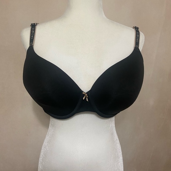 Cacique EUC black lightly lined T Shirt bra in size 42D - Picture 1 of 6